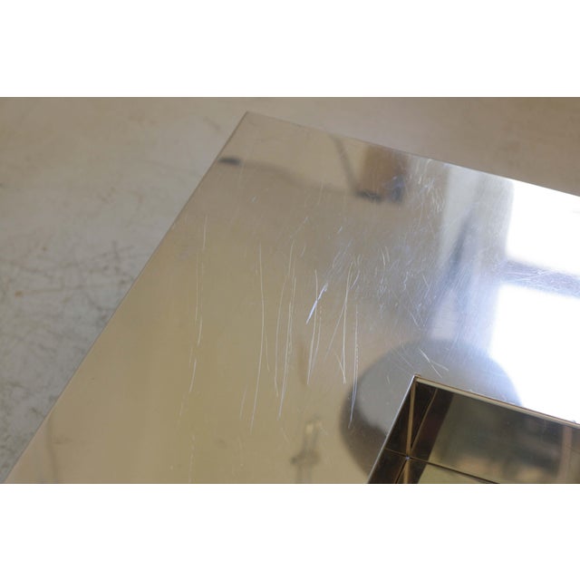 Square Tebe Coffee Table in Steel by Giovanni Offredi for Saporiti, 1970s For Sale - Image 6 of 9