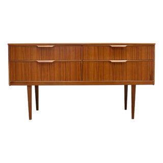 Mid Century Four Drawer Teak Dresser by Austinsuite For Sale