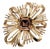 Vintage Circa 1965 Signed Crown Trifari Faux-Topaz Brooch For Sale