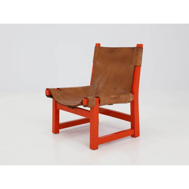 Brown Riaza Hunting Children's Chair by Muñoz Paco for Darro, Spain, 1959 For Sale - Image 8 of 14