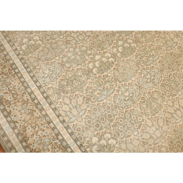 Army Green Mid 20th Century Zabihi Collection Persian Tabriz Rug For Sale - Image 8 of 18