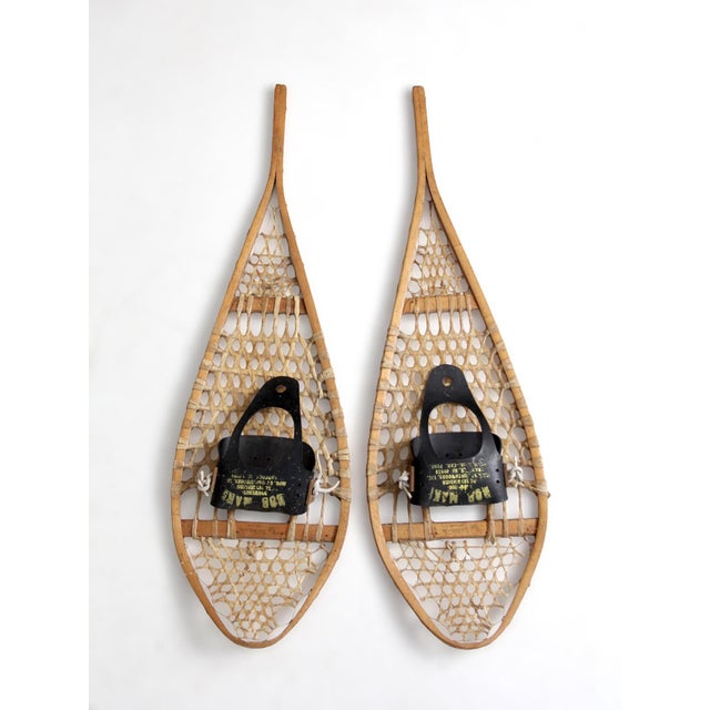 Mid 20th Century Vintage Canadian Snowshoes Pair For Sale - Image 5 of 13