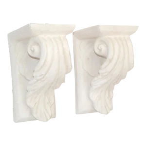 Pair of Serge Roche Style Wall Mounted Brackets, France 1970