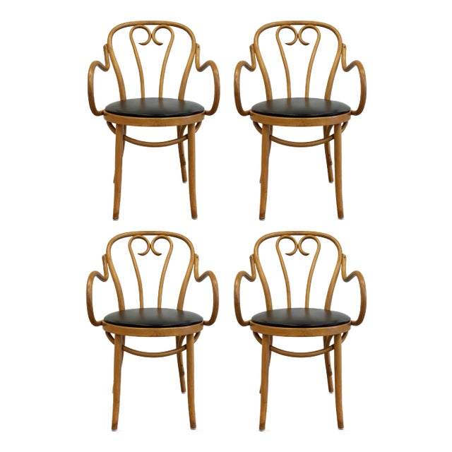 Vintage Bistro Cafe Bentwood Chairs, S/4 For Sale