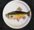 1980s Carole Moses Harman Hand-Painted Pottery Dish, Arctic Char, Dated 1987 For Sale - Image 5 of 6