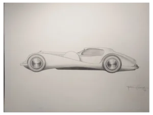 André Ferrand, Grand Coupé 4, 1998, Pencil & Ink