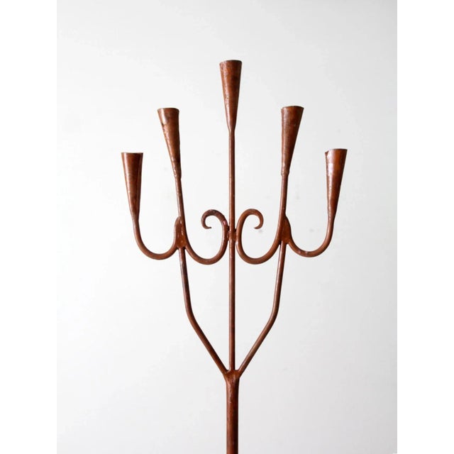 Brown Antique Candelabra For Sale - Image 8 of 9