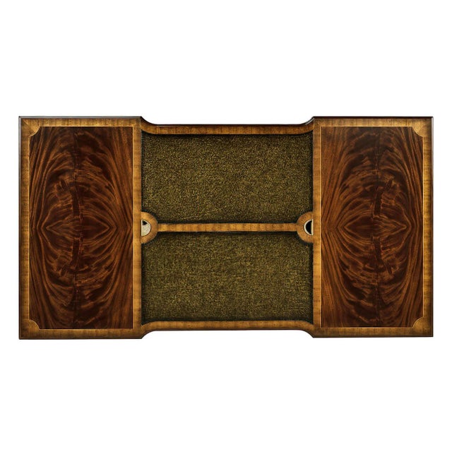 Wood Mahogany Leather Top Desk For Sale - Image 7 of 12