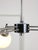Italian Space Age Three-Arm Chandelier in Chrome and Opaline For Sale - Image 12 of 16