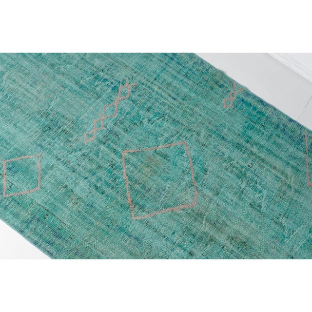 1950s Turqouise Oushak Anatolian Rug For Sale - Image 10 of 10
