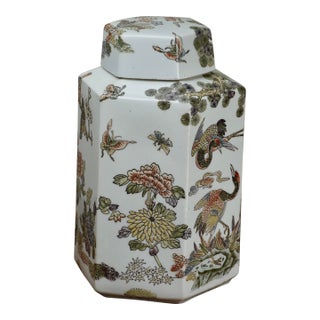 Antique Large Famille Rose Chinese Export Ginger Jar For Sale