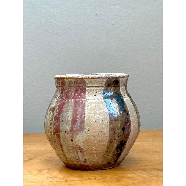 Vintage Striped Studio Pottery Vase For Sale - Image 9 of 16