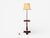 Mid 20th Century Chinoiserie, Red Japanned Floor Lamp, Wood, Brass For Sale In New York - Image 6 of 12