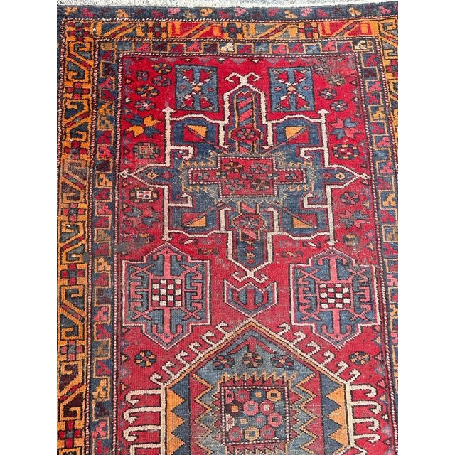 Vintage Distressed Karaje Runner, 1950s For Sale - Image 9 of 18