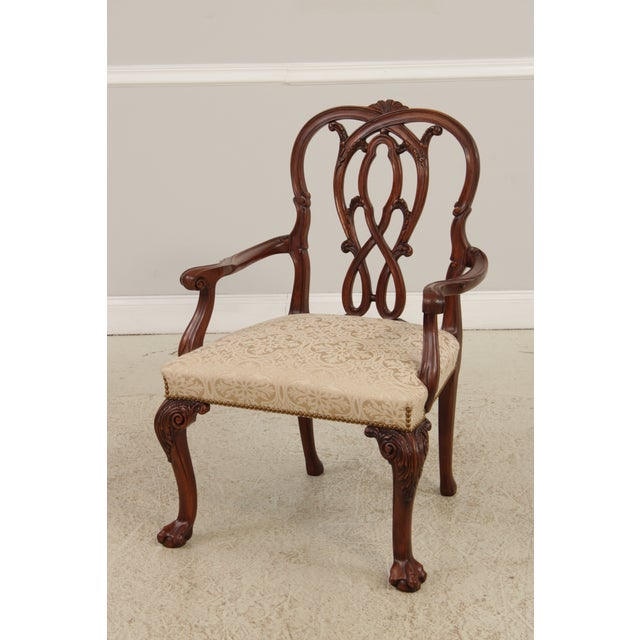 Karges Furniture Karges Set of 8 Chippendale Clawfoot Dining Room Chairs For Sale - Image 4 of 18