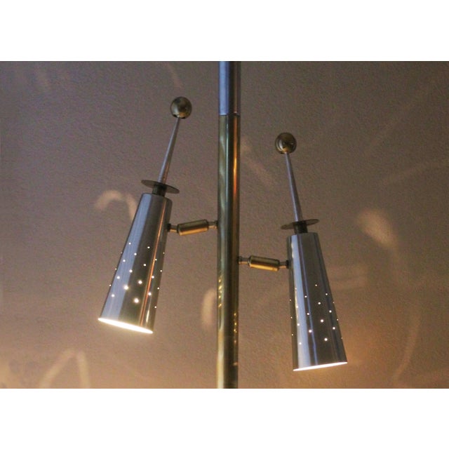 Brass 1959 Mid-Century Modern Stiffel Futura Tension Pole Lamp For Sale - Image 8 of 15
