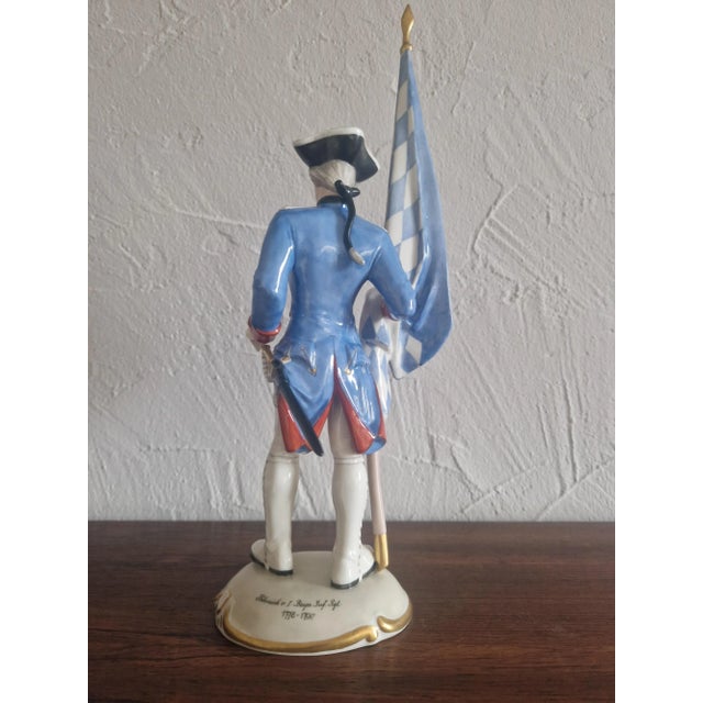 Porcelain Bavarian Ensign Figure by Hanns Goebl for Nymphenburg, 1930s For Sale - Image 3 of 10
