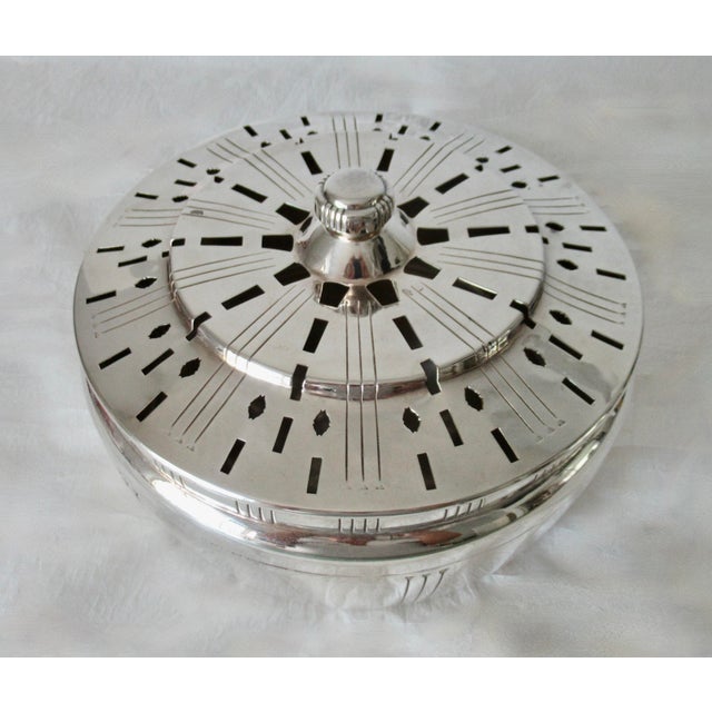 1940s Vintage Art Deco Style, Bernard Rice's Son's Inc., Silver Plate Vegetable or Tureen Serving Bowl For Sale - Image 5 of 18