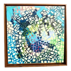 "Infinity Iii" Contemporary Modernist Abstract Oil Painting by Martha Holden.