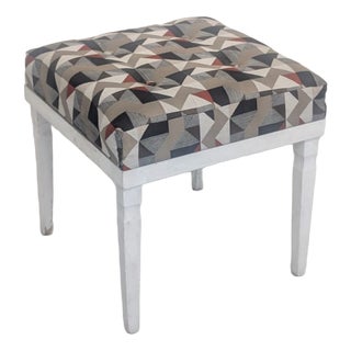 Pouf with Ladder in Grey and Brown For Sale