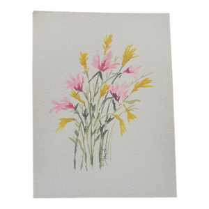 “Gentle Petals” Signed Original Watercolor Botanical by Nancy Smith