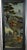 Reverse Painted Wall Plaque on Glass Antique Asian Three Section Vertical For Sale - Image 11 of 12