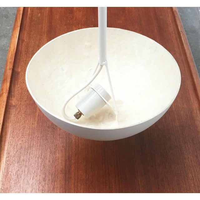 Ivory Mid-Century Modern Space Age Fiberglass Pendant Lamps, 1960s, Set of 2 For Sale - Image 8 of 18