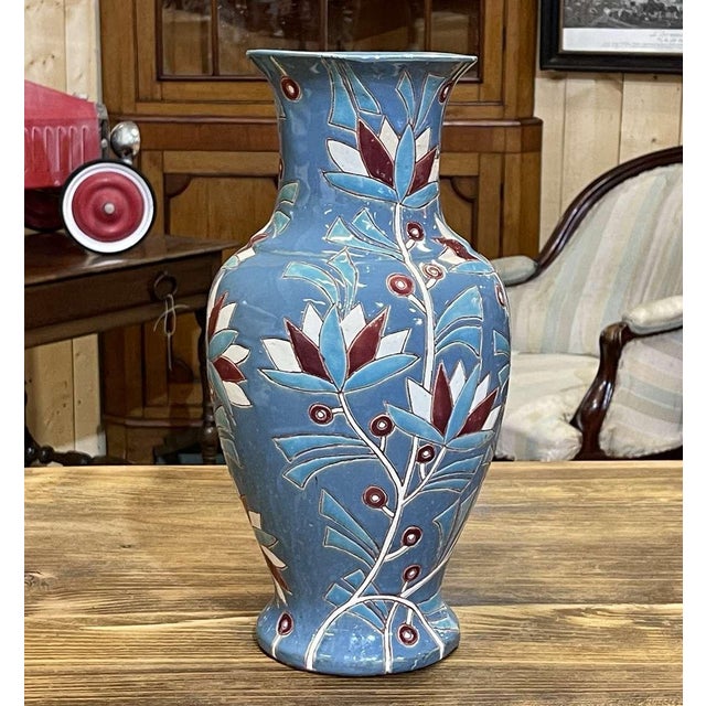 Art Deco Vase in Glazed Earthenware, 1930s For Sale - Image 3 of 16
