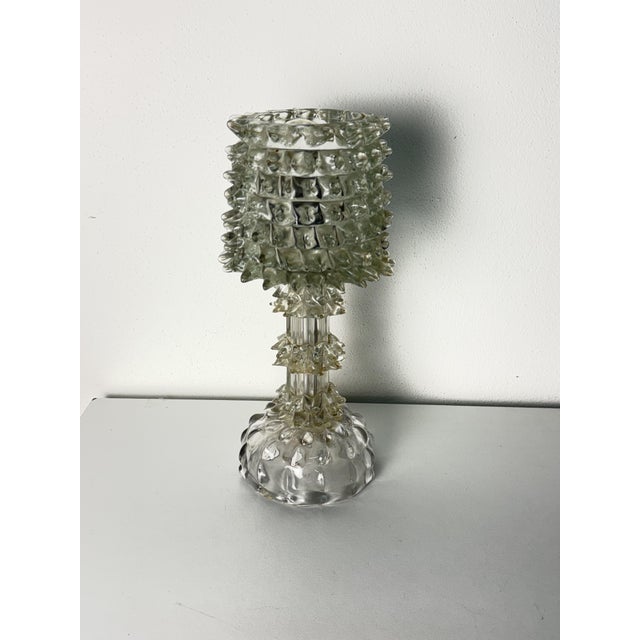 Rostrato Murano Glass Table Lamp in the style of Barovier & Toso, 1940s For Sale - Image 6 of 12