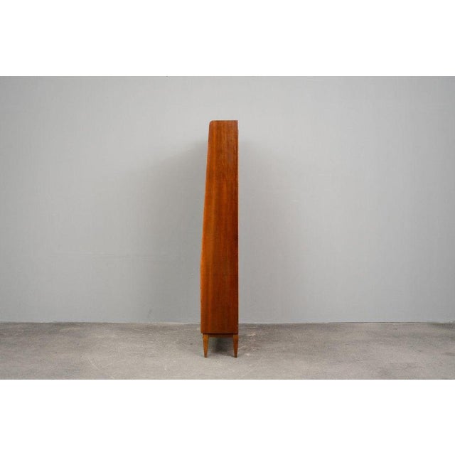 Wood Mid-Century Brown Mahogany Bookcase For Sale - Image 7 of 18