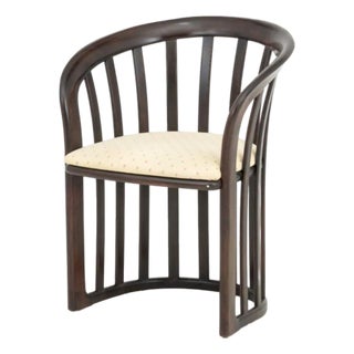 Josef Hoffmann Style Bentwood Barrel Armchair For Sale