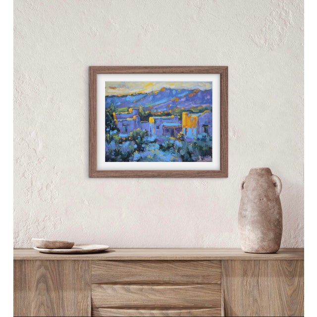 Evening in New Mexico, Expressionist Oil Painting Sunset For Sale - Image 10 of 11