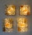 Rare pair of wall lights lamps lighting sconces or flush mount square. Thick pressed bubble cube construction glass...