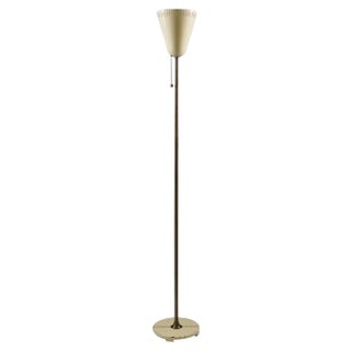 Swedish Modern Uplight Floor Lamp in Brass attributed to Asea, 1940s For Sale