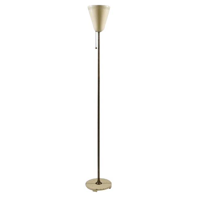 Swedish Modern Uplight Floor Lamp in Brass attributed to Asea, 1940s For Sale