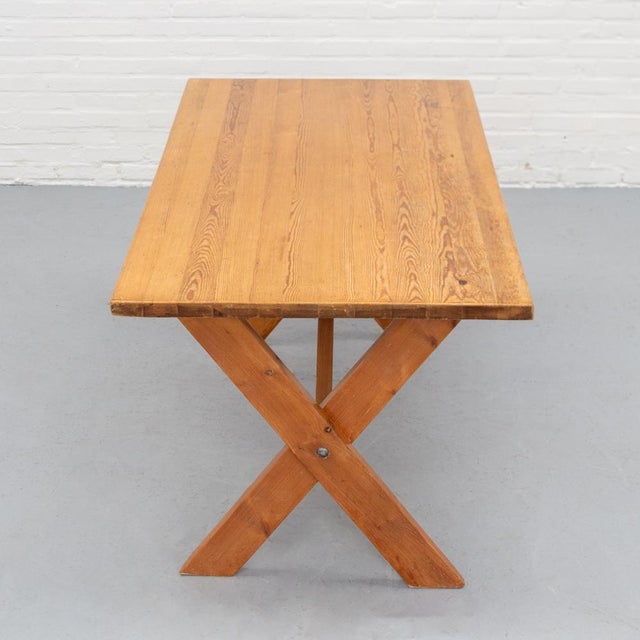 Wood X-Leg Dining Table by Ate Van Apeldoorn for Houtwerk Hattem, 1970s For Sale - Image 7 of 12