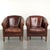 Sheepskin Club Armchairs in Dark Cognac, Set of 2 For Sale - Image 15 of 15