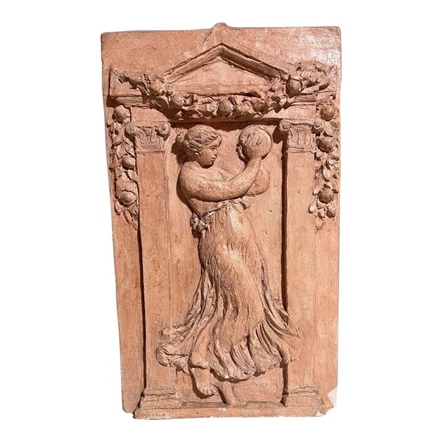 Late 20th Century Limited‑Edition Renoir/Guino Terra Cotta Relief — “Dancer With Tambourine,” Coa Included For Sale