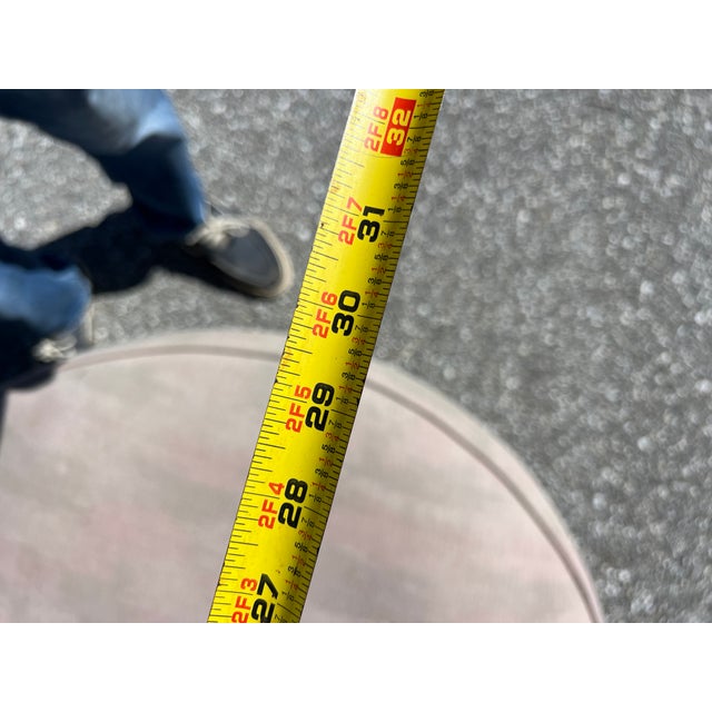 Light Pink Mid Century Modern Swivel Chair For Sale - Image 8 of 12