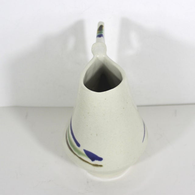 Vintage Studio Pottery Pitcher Jug Vase For Sale - Image 4 of 8