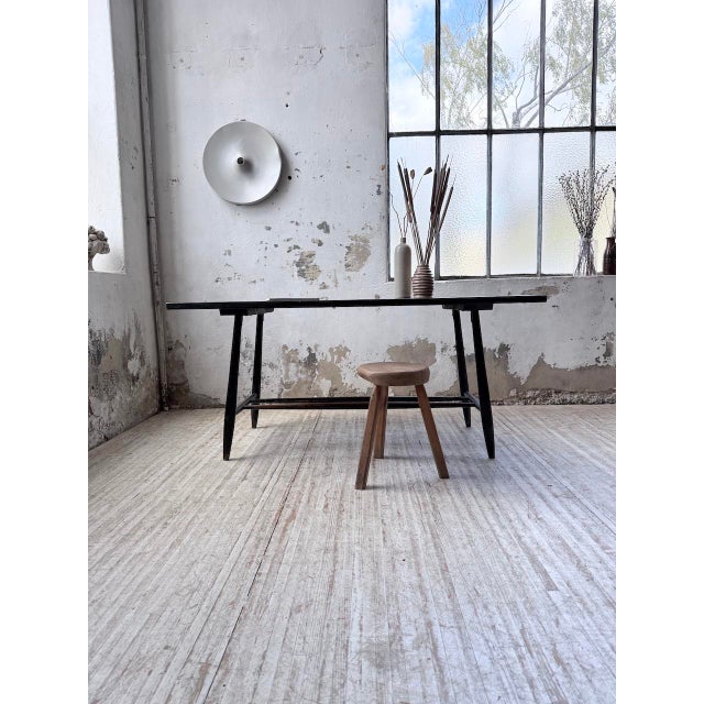 Wood Dining Table with Black Patina from Tapiovaara, 1950s For Sale - Image 7 of 18