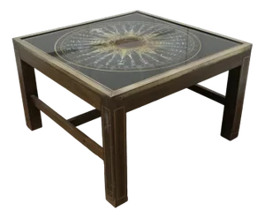 Mid-Century Campaign Style Coffee Table from Maison Jansen, 1960s