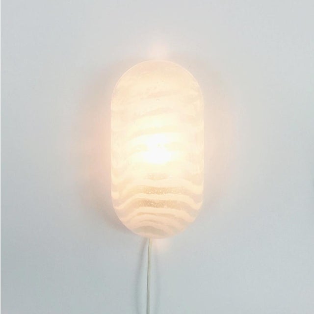 1970s Vintage Striped Glass Wall Lamps from Peill & Putzler, Germany, 1970s, Set of 2 For Sale - Image 5 of 8