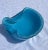 This is a vintage murano art glass bowl. The entire of the bowl is done in a beautiful bright aqua color. The rim and...