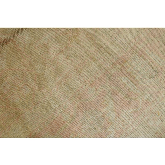 Textile Pale green Pink Antique Oushak Rug - 10' x 13'4" For Sale - Image 7 of 11