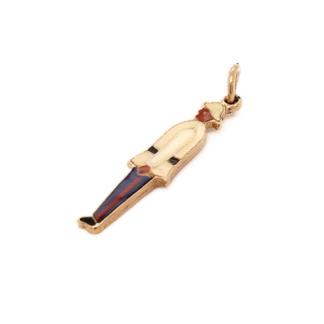 Vintage English 9Ct Gold & Enamel Nassau Bahamas Policeman Charm for a Bracelet For Sale - Image 12 of 13