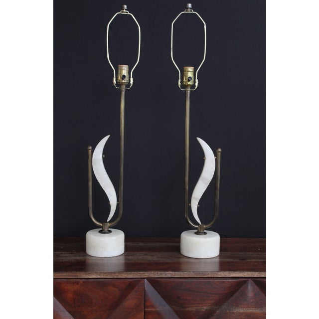 Transitional Sculptural Table Lamps - a Pair For Sale - Image 14 of 15
