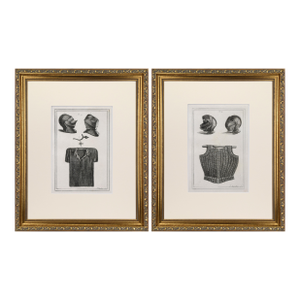 19th Century Engravings of Medeival English Armour 1801- A Pair