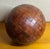 Contemporary Vintage Large Basket Weave Leather Clad Wood Decorative Ball Sphere Orb For Sale - Image 3 of 12