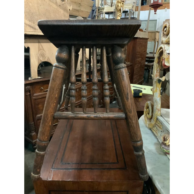 Early 19th Century Petite Carved Wood Saddle Stool For Sale In Atlanta - Image 6 of 8